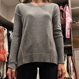 grey knit sweater
